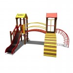 Игровой комплекс InterAtletika желто-красный "Гномик-NEW" T802 NEW YR