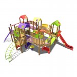 Ігровий комплекс з кухнею, майстерні, лабіринтом і кімнатою "Цитадель-NEW" InterAtletika T911NEW 