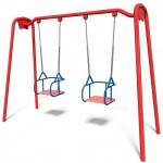 Гойдалка подвійна зі спинками на ланцюгах InterAtletika ТЕ407М