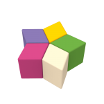 Комплект дитячих пуфів Зірка Kidigo 43017