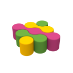 Комплект дитячих пуфів Зигзаг Kidigo 43028
