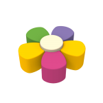 Комплект детских пуфов Цветок Kidigo 43023