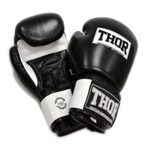 Боксерские перчатки THOR SPARRING BLK/WH 558 Боксерские перчатки THOR SPARRING BLK/WH 558
