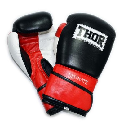Боксерские перчатки THOR ULTIMATE(Leather)W/B/R 551/01