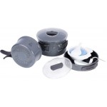 Набір посуду з анодованого алюмінію на 2-3 персони з рифленим дном Tramp TRC-034 