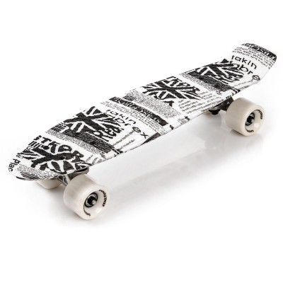 Скейтборд Пенни-борд Penny board Meteor MULTICOLOR Gazeta 23873/black/white/print