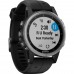 Мультиспортивные часы навигатор пульсометр Garmin fenix 5S Plus Silver w/Black Bnd 010-01987-21