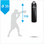 Мішок боксерський Boyko з тканини ПВХ з вузлом кріплення на 4 пружинах 110х35, 30-45 