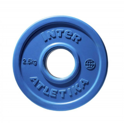 Диск прогумований Stroops InterAtletika 2,5 кг кольорової (d-52 мм), ABS LСA030 