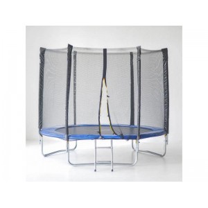 Батут SJ 8ft (252cm) blue с внешней сеткой