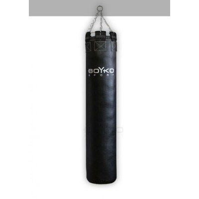 Мешок боксерский Boyko Sport BS – цилиндрический кожаный, 70х30 cm на 4 цепях М5