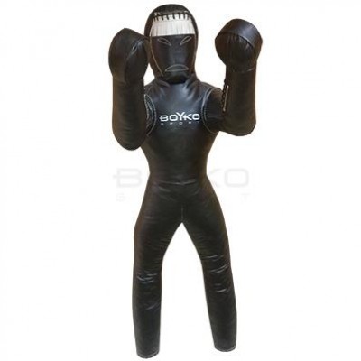 Манекен для борьбы Boyko Sport BS – ММА с ногами и удлиненными руками с кулаками, ПВХ, черный, р.170 см