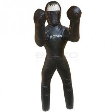 Манекен для боротьби Boyko Sport BS - ММА з ногами та подовженими руками з кулаками, шкіряний, чорний, р.170 см