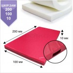 Мат BS - Cпортивний в чохлі з вінілісшкірі, червоний, наповнювач - поролон, 100х200х10см "