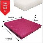 Мат Boyko Sport BS - Cпортивний в чохлі з ПВХ, червоний, наповнювач ППЄ хімічно спінений (білий), 100х100х5см