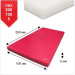 Мат Boyko Sport BS - Cпортивний в чохлі з ПВХ, червоний, наповнювач ППЄ хімічно спінений (білий), 100х200х5см