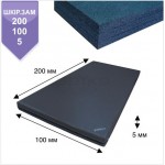 Мат BS - Спортивний в чохлі з вінілісшкірі, чорний, хімічно зшитого (сірий), 100х200х5см "