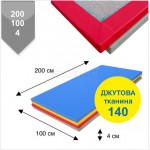 Мат татамі BS - низ джутова тканина, рисова сіломка, ПВВ Щільність 140, .4х100х200см, жовтий "