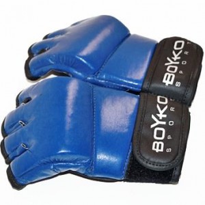Перчатки Boyko Sport BS "SAMBO" с открытыми пальцами, синяя M Перчатки Boyko Sport BS "SAMBO" с открытыми пальцами, синяя M