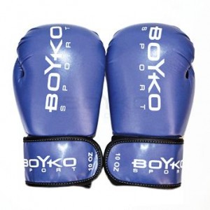 Рукавички Boyko Sport BS - кікбоксінг, ліцензія WAKO України, сині 10 ун