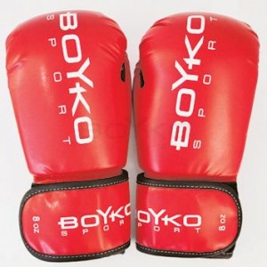 Рукавички Boyko Sport BS - кікбоксінг, ліцензія WAKO України, червоні 8 ун