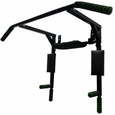 Турник-брусья настенный Newt Iron 3 в 1 с мягкими ручками черный