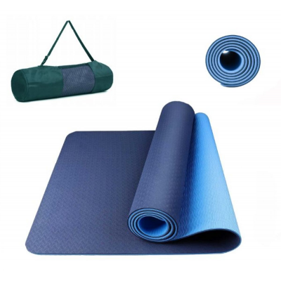 Коврик для фитнеса(йога-мат) с чехлом Newt TPE GR 6 мм сине-голубой NE-5-38-80-BB