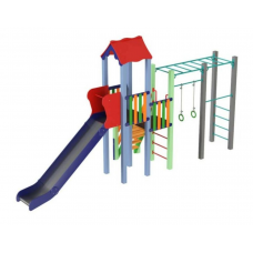 Дитячий комплекс Kidigo Котик, висота гірки 1,8 м