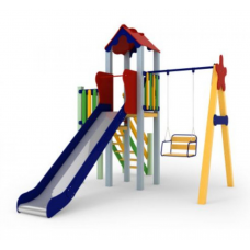 Детский комплекс Kidigo Праздник, высота горки 1,5 м
