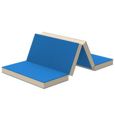 Детский мат KIDIGO 200x100x10 см складной тройной (ПВХ, вторичный фастон) 42017