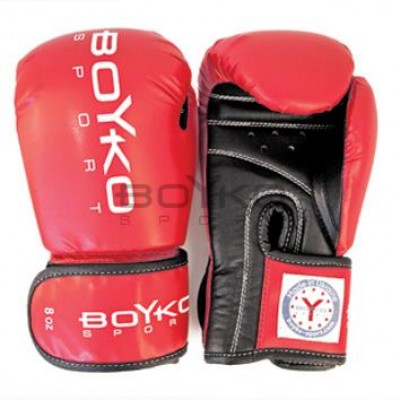 Перчатки BOYKO-SPORT BS - боксерские, кожа композиционная, красные 8-10 ун, арт. bs6111032207