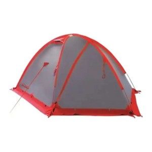 Палатка туристическая Tramp ROCK 3 (V2) grey/red