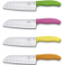 Нож кухонний Victorinox SwissClassic Santoku Fluted, 17 см, черный, подар. кор. арт.6.8523.17G