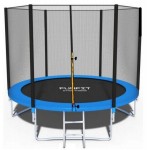 Батут Funfit 8ft (252см) синій із зовнішньою сіткою