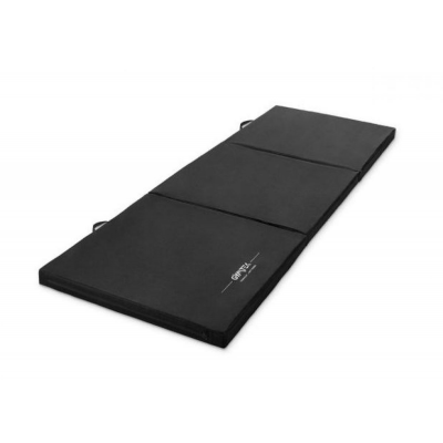 Мат гимнастический Gymtek жесткий 5см с липучкой черный