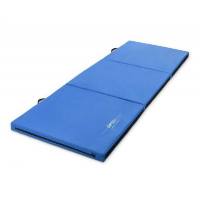 Мат гимнастический Gymtek жесткий 5см с липучкой синий