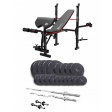 Набор Elitum Titan 95 кг со скамьей HS-1055 Pro, штангами и гантелями