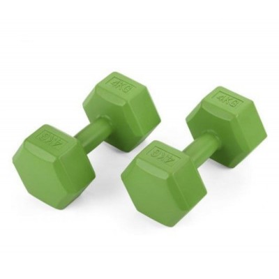 Набор гантелей композитных Gymtek 2х4 кг зеленый
