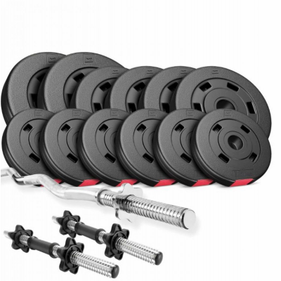 Набор Hop-Sport Premium 36 кг со штангой и гантелями, домашний