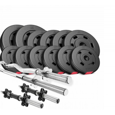 Набор Hop-Sport Premium 45 кг со штангами и гантелями, домашний