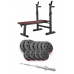 Набір Hop-Sport Premium 59 кг з лавою HS-1080 та штангою