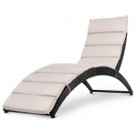 Садовий шезлонг Di Volio Ciampino чорний/білий