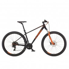 Велосипед KTM CHICAGO 272 27.5" рама M/43, чорний матовий (помаранчевий), 2022