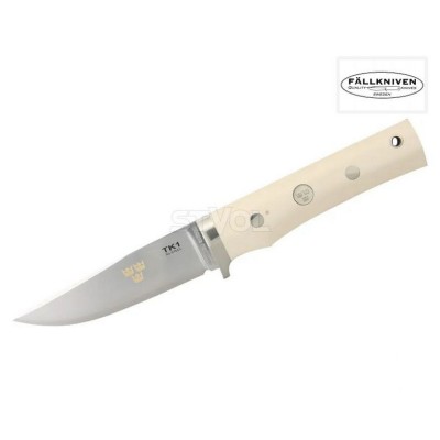 Нож Fallkniven Тк1 "Tre Kronor" 3G, слоновая кость, кожаные ножны, арт. TK1imL