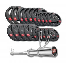 Набор олимпийских дисков Hop-Sport PRO 120 кг с грифом 165 см