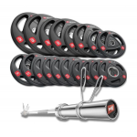 Набір олімпійських дисків Hop-Sport PRO 180 кг з грифом 165 см