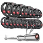 Набір олімпійських дисків Hop-Sport PRO 180 кг з грифом 165 см