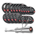 Набор олимпийских дисков Hop-Sport PRO 125 кг с грифом 220 см