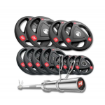 Набор олимпийских дисков Hop-Sport PRO 150 кг с грифом 220 см