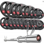 Набір олімпійських дисків Hop-Sport PRO 185 кг з грифом 220 см